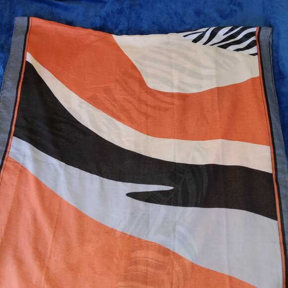 Zebra Print Veil Mantilla Scarf Shawl Wrap - Picture 5 of 11